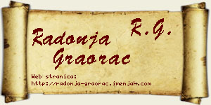 Radonja Graorac vizit kartica